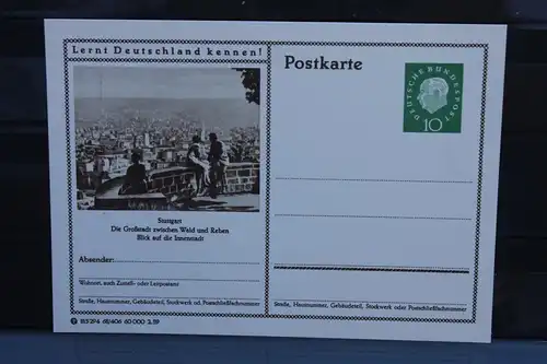 [Ansichtskarte] Stuttgart,  Bildpostkarte der Bundespost 1959. 