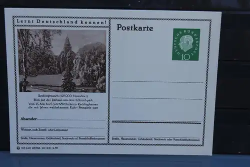 [Ansichtskarte] Recklinghausen,  Bildpostkarte der Bundespost 1959. 