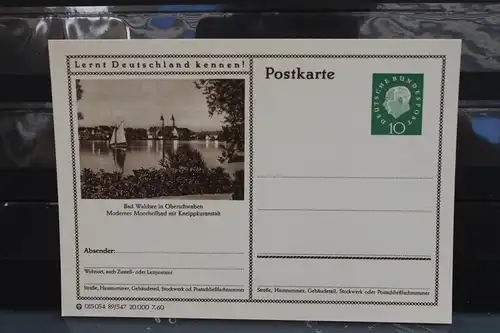 [Ansichtskarte] Bad Waldsee  Bildpostkarte der Bundespost 1960. 