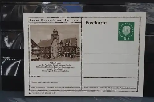 [Ansichtskarte] Alsfeld,  Bildpostkarte der Bundespost 1959. 