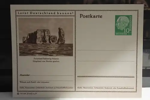 [Ansichtskarte] Helgoland,  Bildpostkarte der Bundespost 1957. 