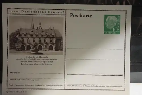 [Ansichtskarte] Goslar,  Bildpostkarte der Bundespost 1957. 