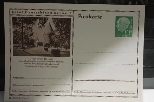 [Ansichtskarte] Goslar,  Bildpostkarte der Bundespost 1957. 