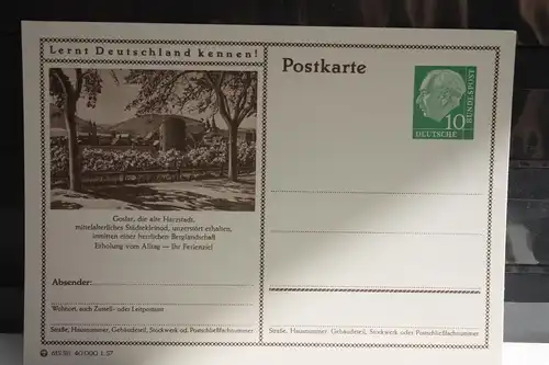 [Ansichtskarte] Goslar,  Bildpostkarte der Bundespost 1957. 