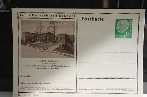 [Ansichtskarte] Marl,  Bildpostkarte der Bundespost 1957. 