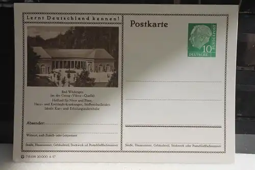 [Ansichtskarte] Bad Wildungen,  Bildpostkarte der Bundespost 1957. 