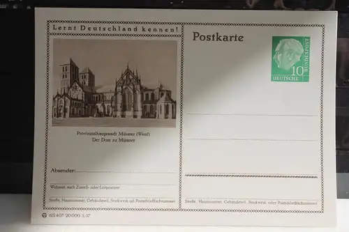 [Ansichtskarte] Münster,  Bildpostkarte der Bundespost 1957. 