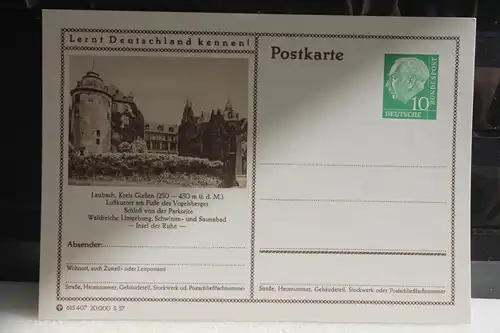 [Ansichtskarte] Laubach,  Bildpostkarte der Bundespost 1957. 