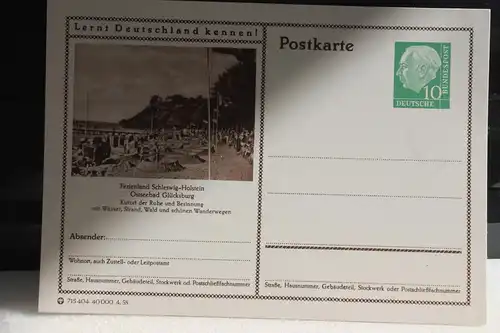 [Ansichtskarte] Glücksburg,  Bildpostkarte der Bundespost 1958. 