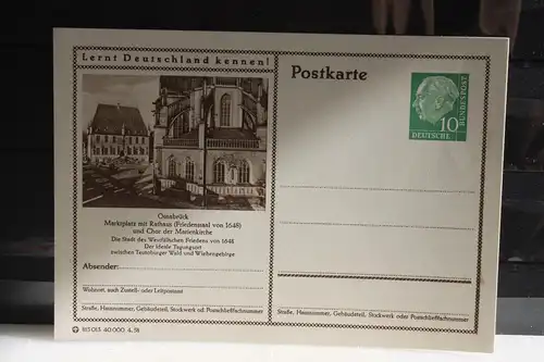 [Ansichtskarte] Osnabrück,  Bildpostkarte der Bundespost 1958. 