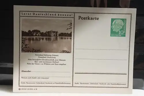 [Ansichtskarte] Glücksburg,  Bildpostkarte der Bundespost 1958. 