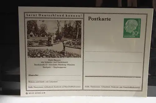 [Ansichtskarte] Fürth,  Bildpostkarte der Bundespost 1958. 