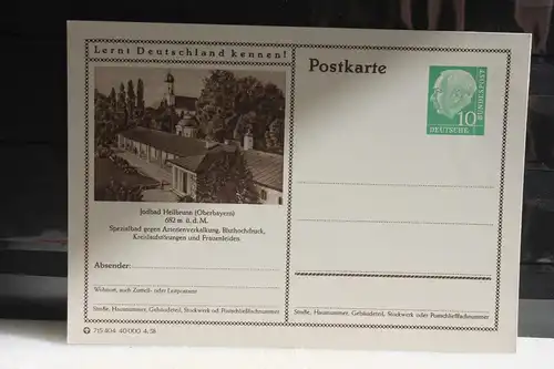 [Ansichtskarte] Heilbrunn, Bildpostkarte der Bundespost 1958. 