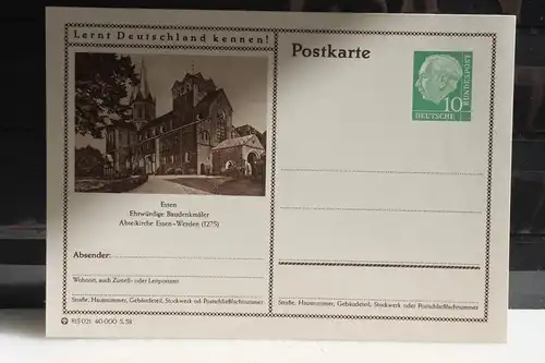 [Ansichtskarte] Essen, Bildpostkarte der Bundespost 1958. 