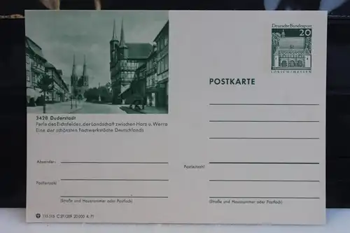 [Ansichtskarte] Duderstadt, Bildpostkarte der Bundespost 1971. 