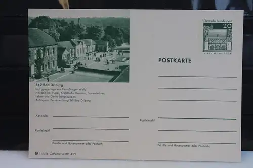 [Ansichtskarte] Bad Driburg, Bildpostkarte der Bundespost 1971. 