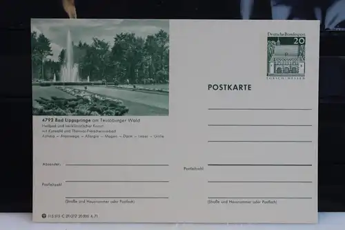 [Ansichtskarte] Bad Lippspringe, Bildpostkarte der Bundespost 1971. 