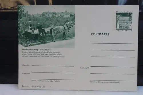 [Ansichtskarte] Rothenburg ob der Tauber, Bildpostkarte der Bundespost 1971. 