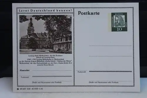 [Ansichtskarte] Wolfenbüttel, Bildpostkarte der Bundespost 1962. 