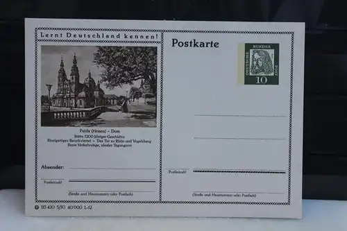 [Ansichtskarte] Fulda,  Bildpostkarte der Bundespost 1962. 