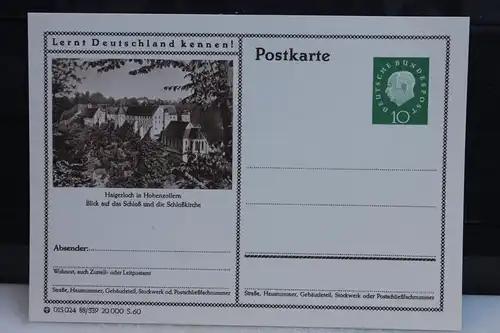 [Ansichtskarte] Haigerloch,  Bildpostkarte der Bundespost 1960. 