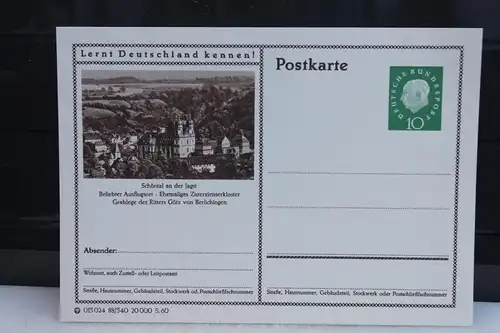 [Ansichtskarte] Schöntal,  Bildpostkarte der Bundespost 1960. 