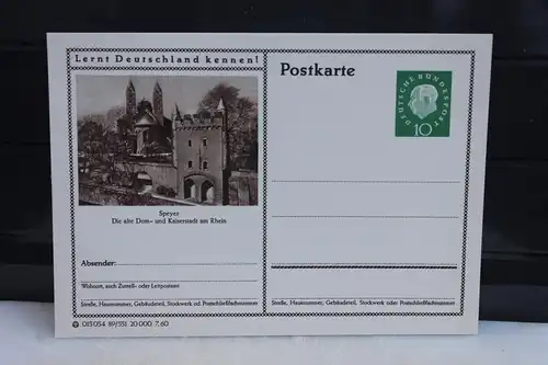 [Ansichtskarte] Speyer,  Bildpostkarte der Bundespost 1960. 