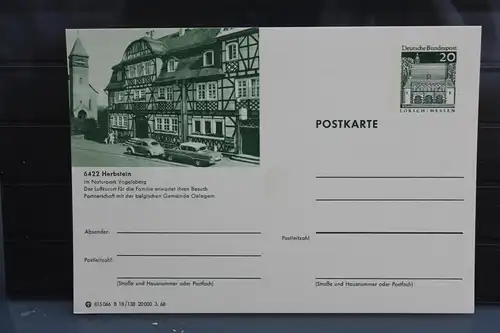 [Ansichtskarte] Herbstein,  Bildpostkarte der Bundespost 1968. 