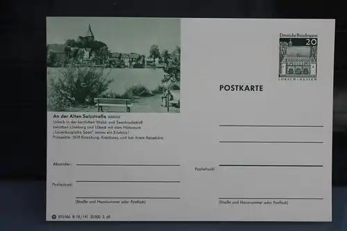 [Ansichtskarte] Ratzeburg,  Bildpostkarte der Bundespost 1968. 