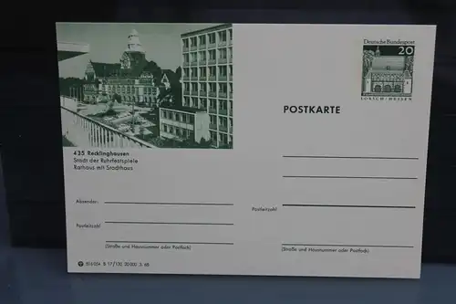 [Ansichtskarte] Recklinghausen,  Bildpostkarte der Bundespost 1968. 