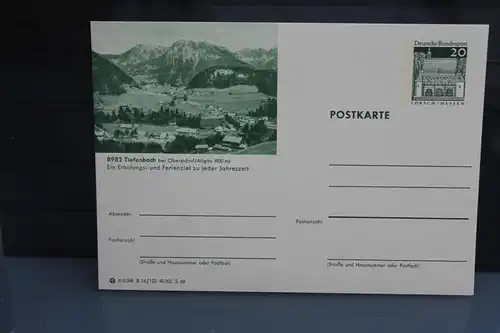 [Ansichtskarte] Tiefenbach, Bildpostkarte der Bundespost 1968. 