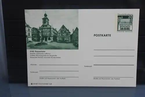 [Ansichtskarte] Heppenheim, Bildpostkarte der Bundespost 1968. 