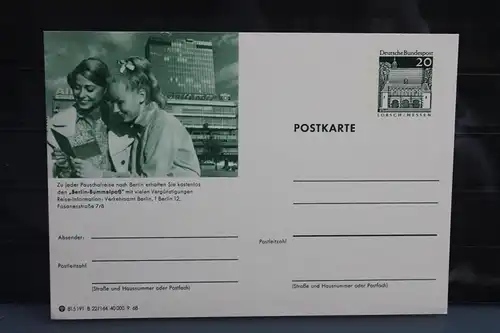 [Ansichtskarte] Berlin, Bildpostkarte der Bundespost 1968. 