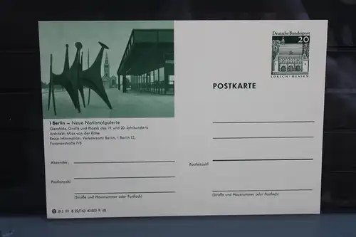 [Ansichtskarte] Berlin, Bildpostkarte der Bundespost 1968. 