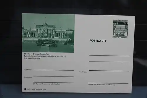 [Ansichtskarte] Berlin, Bildpostkarte der Bundespost 1968. 