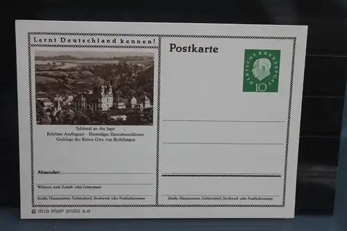 [Ansichtskarte] Schöntal, Bildpostkarte der Bundespost 1961. 