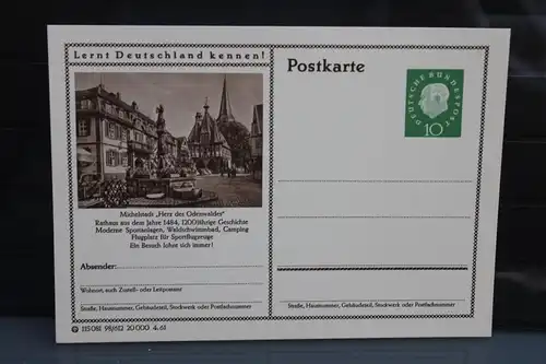 [Ansichtskarte] Michelstadt, Bildpostkarte der Bundespost 1961. 