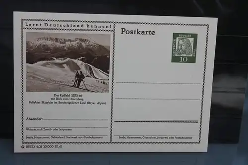[Ansichtskarte] Berchtesgadner Land,  Bildpostkarte der Bundespost 1961. 