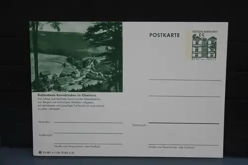 [Ansichtskarte] Riefensbeek-Kamschlacken, Bildpostkarte der Bundespost 1965. 