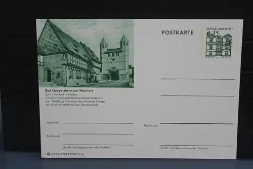 [Ansichtskarte] Bad Gandersheim, Bildpostkarte der Bundespost 1965. 