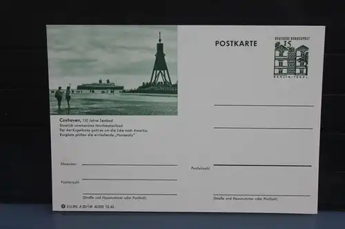 [Ansichtskarte] Cuxhaven, Bildpostkarte der Bundespost 1965. 