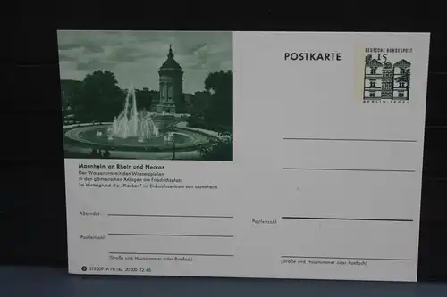 [Ansichtskarte] Mannheim, Bildpostkarte der Bundespost 1965. 