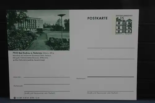 [Ansichtskarte] Bad Buchau, Bildpostkarte der Bundespost 1965. 