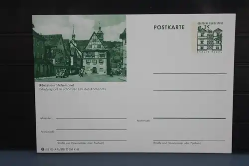 [Ansichtskarte] Künzelsau, Bildpostkarte der Bundespost 1965. 
