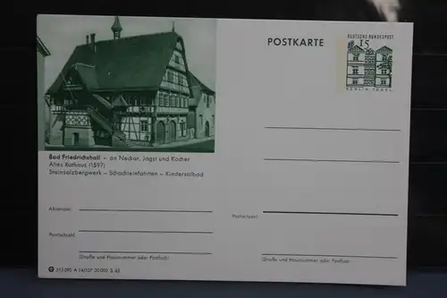 [Ansichtskarte] Bad Friedrichshall,  Bildpostkarte der Bundespost 1965. 