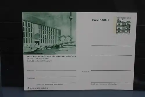 [Ansichtskarte] München; Intern. Verkehrsausstellung,  Bildpostkarte der Bundespost 1965. 
