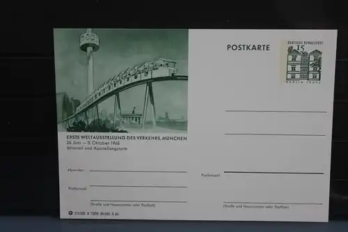 [Ansichtskarte] München; Intern. Verkehrsausstellung,  Bildpostkarte der Bundespost 1965. 