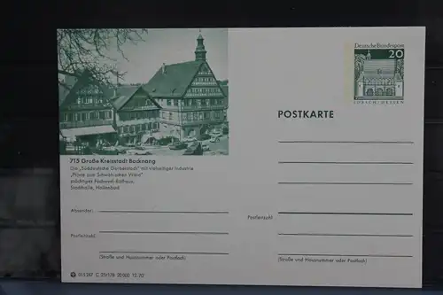 [Ansichtskarte] Backnang,  Bildpostkarte der Bundespost 1970. 