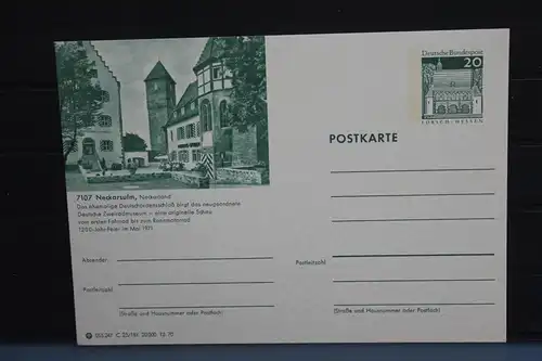 [Ansichtskarte] Neckarsulm,  Bildpostkarte der Bundespost 1970. 