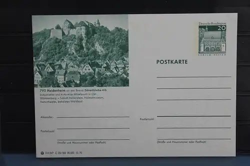 [Ansichtskarte] Heidenheim,  Bildpostkarte der Bundespost 1970. 